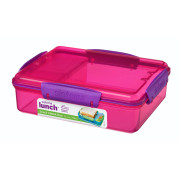 Pudełko na jedzenie Sistema Snack Attack Duo 975ml różowy