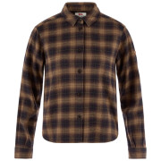 Koszula damska Fjällräven Övik Boxy Flannel Shirt W brązowy Black-Wood Brown