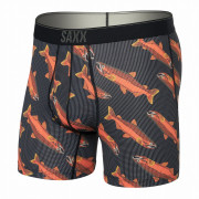 Bokserki Saxx Quest Qdm Boxer Brief Fly czarny/pomarańczowy coho-black