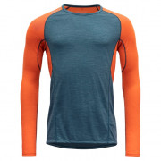 Męska koszulka Devold Running Man Shirt niebieski/pomarańczowy Pond