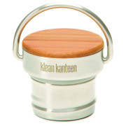 Nakrętka Klean Kanteen Bamboo Cap srebrny BrushedStainless