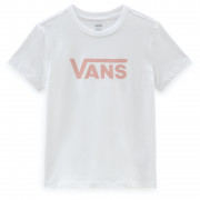 Koszulka damska Vans Wm Drop V Ss Crew-B biały/różówy White/Coral Cloud
