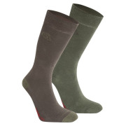 Skarpety Craghoppers NosiLife Twin Pck Socks zielony/brązowy WdldGr/WldOl