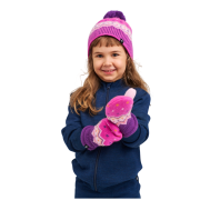 Czapka dziecięca Reima Pohjoinen Plum Purple