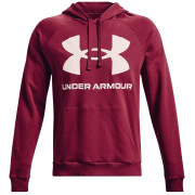 Męska bluza Under Armour Rival Fleece Big Logo HD czerwony/biały Black Rose / / Onyx White