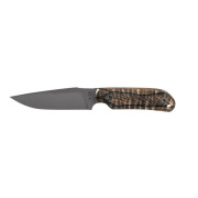 Nóż TB OUTDOOR Commandeur All Purpose Knife Ziricote Wood Handle czarny/brązowy