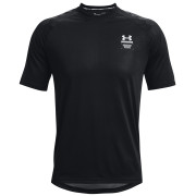 Koszulka męska Under Armour Armourprint SS czarny Black / / Halo Gray