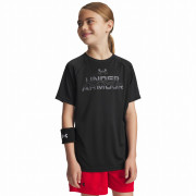 T-shirt dziecięcy Under Armour Tech Split Wordmark SS-BLK czarny Black