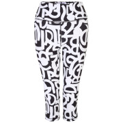 Legginsy damskie 3/4 Dare 2b Influential 3/4 biały/czarny Blk&WhtGrafi