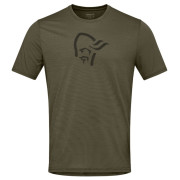 Koszulka męska Norrona femund equaliser merino T-shirt ciemnozielony Olive Night