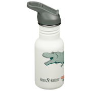 Butelka dziecięca Klean Kanteen Kid Classic Narrow 12oz (w/Flip Seal Sport Cap) biały dino skate