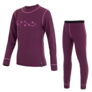 Zestaw dziecięcy Sensor Double Face triko+spodky vločk fioletowy Purple