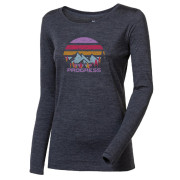 Damska koszulka Progress Hela "Landscape" szary šedý melír