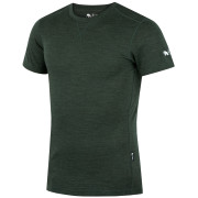 Koszulka męska Zulu Merino 160 Short ciemnozielony dark green melange