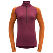 Damski golf Devold Expedition Woman Zip Neck czerwony/pomarańczowy Beetroot/Flame