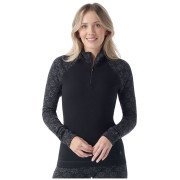 Damska koszulka Smartwool W Classic Thermal Merino Bl 1/4 Zip B czarny/szary black digi snow