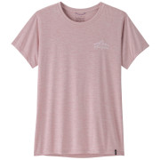 Koszulka damska Patagonia Women's Capilene Cool Daily Shirt - Cloud Crag różowy Quiet Violet