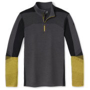 Męska koszulka Smartwool Intraknit Merino 200 Colorblock 1/4 Zip szary/żółty ForgedIron