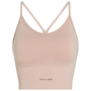 Sportowy biustonosz Icebreaker Merino Blend 260 Seamless Rib Strappy Tank różowy PINK QUARTZ