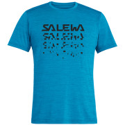 Koszulka męska Salewa Puez Hybrid 2 Dry M S/S Tee niebieski BlueDanubeMelange