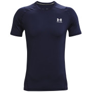 Koszulka męska Under Armour HG Armour Fitted SS ciemnoniebieski MidnightNavy//White