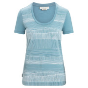 Damska koszulka Icebreaker Tech Lite II SS Scoop Tee Reflection Lines jasnoniebieski Astral Blue