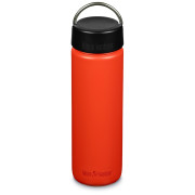 Butelka ze stali nierdzewnej Klean Kanteen Wide w/Wide Loop Cap - brushed stainless 800 ml ceglasty red