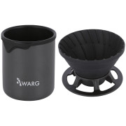 Zestaw do parzenia kawy Warg Kofein & Duo 2in1 Cups Set czarny black