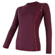 Damska koszulka Sensor Merino Air 2022 fioletowy DarkBurgundy
