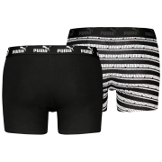 Męskie bokserki Puma Elements Striped Boxers 2P