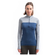 Damska koszulka Sensor Merino Bold dł. rękaw zip
