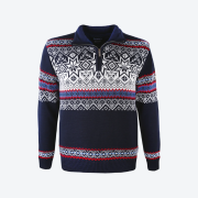 Męski sweter Kama 3371 ciemnoniebieski navy