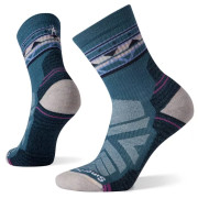 Damskie skarpety Smartwool Hike Light Cushion Zig Zag Valley Mid Crew Socks niebieski/szary prussian blue