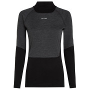 Damska koszulka Icebreaker Women Mer 200 Oasis+ LS High Neck czarny/szary Blk/Jtht/Und/Cb