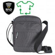Torba naramienna LifeVenture RFiD Shoulder Bag Recycled zarys Grey