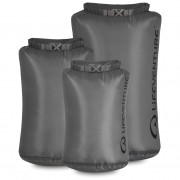 Wodoodporny worek LifeVenture Ultralight Dry Bag Multipack (5L, 10L, 25L) zarys Grey