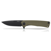 Nóż składany Acta non verba Z100 DLC/Plain Edge, G10 zielony Olive/Black