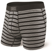 Bokserki Saxx Ultra Boxer Brief Fly Black Crew Stripe czarny/szary BlackCrewStripe