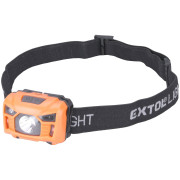 Czołówka Extol 100lm, nabíjecí, USB, 3W LED pomarańczowy Orange