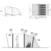 Rodzinny namiot dla 5 osób Easy Camp Brimnes 5 Air