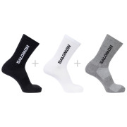 Skarpety Salomon Everyday Lite Crew 3-Pack czarny/szary White / Black / Frost Gray