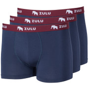 Męskie bokserki Zulu Bambus 210 3-pack niebieski/czerwony navy/wine red