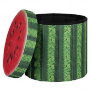 Siedzisko Bo-Camp Ottoman Round zielony WatermelonGreen/Red