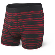 Bokserki Saxx Platinum Boxer Brief Fly czarny/czerwony Black/RedTidalStripe