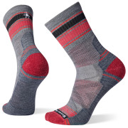 Skarpety męskie Smartwool Hike Light Cushion Striped Mid Crew szary/czerwony medium gray