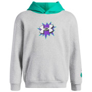 Dziecięca koszulka Under Armour UA B Rival FLC Graphics Hd Mod Gray Light Heather jasnoszary Mod Gray Light Heather / Geode Green / White
