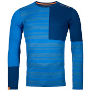 Męska koszulka Ortovox 185 Rock'N'Wool Long Sleeve niebieski JustBlue
