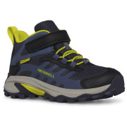 Buty dziecięce Merrell Moab Speed 2 Mid A/C Wtpf niebieski/żółty navy/hi viz