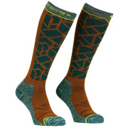 Męskie podkolanówki Ortovox Ski Tour Comp Long Socks M pomarańczowy/szary dark pacific