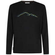 Męska koszulka Icebreaker Men Merino 150 Tech Lite LS Tee Rainer Ridge czarny Black